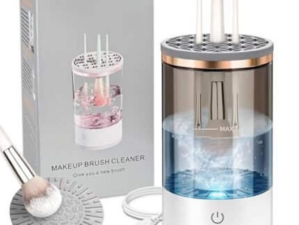 Plastic Handle Electric Makeup Brush Cleaner – Efficient Electric Makeup Brush Cleaner Machine for Thorough Brush Cleaning, Ideal for Makeup Artists & Enthusiasts, Black