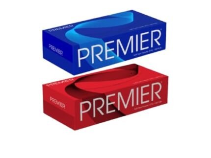 Premier 2-Ply Box Face Tissue Papers – 100 Pulls per Box (Pack of 2, 200 Pulls, 400 Sheets) – Soft & Absorbent Facial Tissues for Home, Office, Car & Travel
