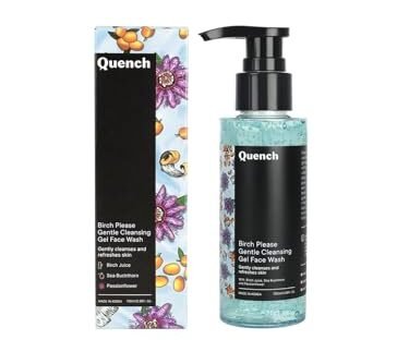 Quench Gentle Cleansing Gel Face Wash with Salicylic Acid & Birch Juice Enzymes | Gently Exfoliates with Biodegradable Beads for Smooth, Clear Skin | Brightens & Hydrates Skin | Made in Korea (100ml)