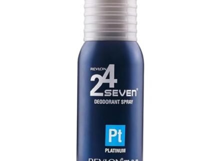 Revlon 24 Seven Perfumed Body Spray for Men & Women | Long-Lasting Fragrance for All-Day Freshness | Refreshing Floral & Musky Scent | Light, Energizing & Travel-Friendly Deodorant-Platinum – 130 ML