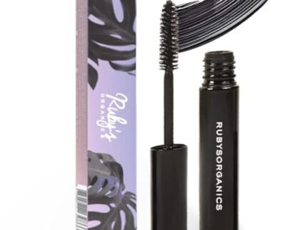 Ruby's Organics Mascara Black - Natural, Non-toxic, Long-lasting, Waterproof, Full-lift, Eye Makeup, Safe and Non-irritating Formula for Sensitive Eyes, Cruelty-Free, Paraben Free - Black, 6.5ml
