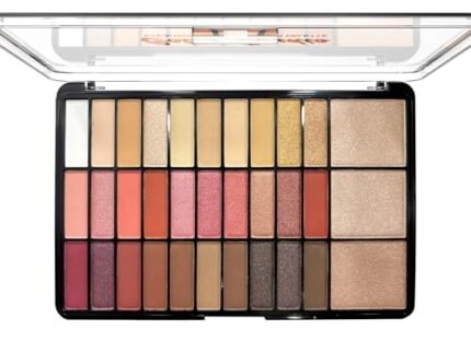 Shryoan Color Studio Eyeshadow & Highlighter Palette | 30 Colorful Shimmer Eyeshadow & 3 Highlighter | Highly Pigmented & Shimmery Matte Finish | 38 gm (Shade-01)