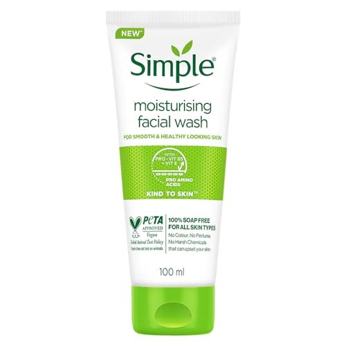 Simple Kind To Skin Moisturising Facial Wash 100 ml | 100% Soap-Free Facewash | For normal to dry skin Simple Kind To Skin Moisturising Facial Wash 100 ml | 100% Soap-Free Facewash | For normal to dry skin