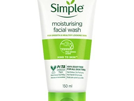 Simple Kind To Skin Moisturising Facial Wash 150 ml | 100% Soap-Free Facewash that leaves your skin moisturised | For normal to dry skin