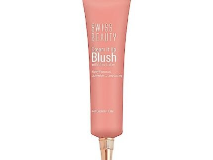 Swiss Beauty Cream It Up Blush | Highly pigmented | Super-blendable | Long-lasting | Enriched with Shea Butter | Multipurpose | Shade-03 Cheeky Peach, 10ml