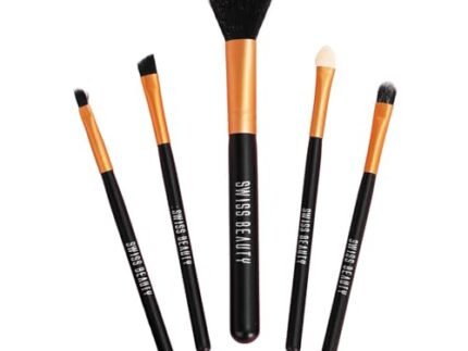 Swiss Beauty Makeup Brushes Set, Makeup Accessory,Gold, 5U