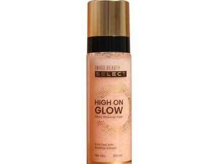 Swiss Beauty Select High on Glow Hydrating Fixer with glass-like glow | Non- Sticky & Quick Drying | 100ml