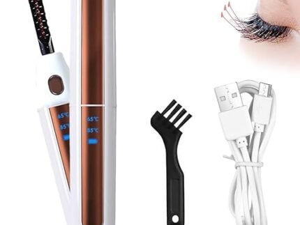 TECNOVIQ Heated Eyelash Curler, Rechargeable Lash Styler with 2 Heat Settings, Quick 24H Long-Lasting Curl, Portable Makeup Tool