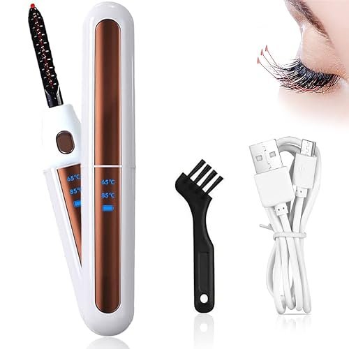 TECNOVIQ Heated Eyelash Curler, Rechargeable Lash Styler with 2 Heat Settings, Quick 24H Long-Lasting Curl, Portable Makeup Tool TECNOVIQ Heated Eyelash Curler, Rechargeable Lash Styler with 2 Heat Settings, Quick 24H Long-Lasting Curl, Portable Makeup Tool