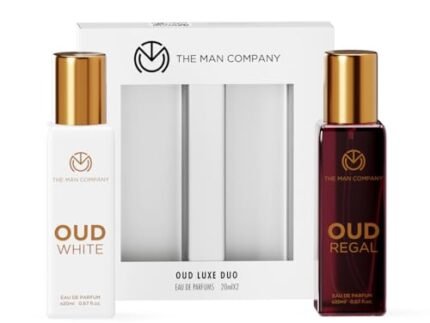 THE Man Company OUD LUXE DUO Perfume Set for Man | 20ml x 2 (Oud White & Regal) | Long Lasting Luxury Perfume Combo | Premium EDP Gift Set for Him | Travel-Friendly Fragrance | Valentine Gift Set For Him