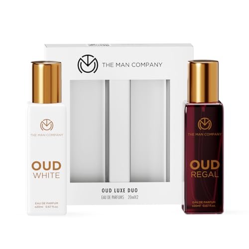 THE Man Company OUD LUXE DUO Perfume Set for Man | 20ml x 2 (Oud White & Regal) | Long Lasting Luxury Perfume Combo | Premium EDP Gift Set for Him | Travel-Friendly Fragrance | Valentine Gift Set For Him THE Man Company OUD LUXE DUO Perfume Set for Man | 20ml x 2 (Oud White & Regal) | Long Lasting Luxury Perfume Combo | Premium EDP Gift Set for Him | Travel-Friendly Fragrance | Valentine Gift Set For Him