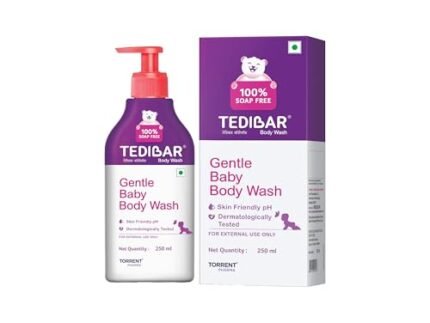 Tedibar – Body wash for Babies| 100% soap & Alkali free | Skin-friendly pH 5.5| Recommended by pediatricians | Prevents Dryness & Rashes | Suitable for Newborn Baby| 250ml