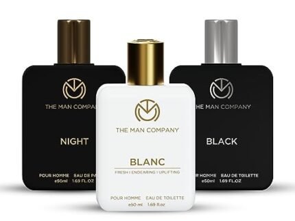 The Man Company Gentlemen’s Signature Trio | Black, Night & Blanc Perfume for Men | Premium EDP & EDT Long-Lasting Fresh Scent Fragrance | Gift For Him | Anniversary fragrance gift set | Valentine Gift set | Set Of 3, 150 Millilitres
