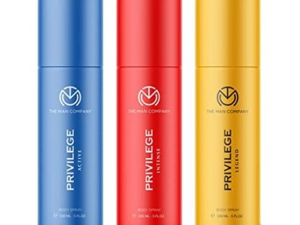 The Man Company Men Privilege Liquid Sandalwood,Lavender Deodorants – Active,Legend&Intense|Sandalwood,Lavender Premium Long Lasting Fragrance|Gift Set For Husband,Boyfriend -(150Ml* 3),Pack Of 1