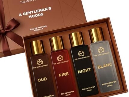 The Man Company Perfume Gift Set for Man 4 X 20ml | Premium Long-Lasting Fragrance EDP – A Gentleman’s Moods for Party, Office, Outing and Date | Christmas perfume for Man | Fresh scent for daily office wear
