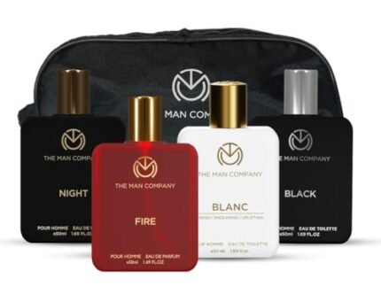 The Man Company Premium Perfume Gift Set for Man 4 X 50ml with a Travel Bag – A Gentleman’s Choice | Luxury Long-Lasting Fragrance For Man | Anniversary fragrance | Valentine Gift For Boyfriend | For Party, Outing, Office & Date