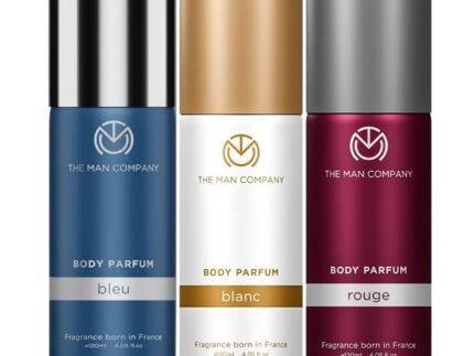 The Man Company Trio Body Perfume for Men | Blanc, Bleu, Rouge Deodorant Set | Premium Long Lasting Fragrance | Anniversary Deodorant gift set | Diwali deodorant gift set | Fresh scent for daily office wear | Gift Set for Husband, Boyfriend - (120ml*3)