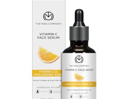 The Man Company Vitamin C Face Serum for Brightness - 30 ml | Fades Dark Spots & Hydrates | Lightweight & Non-Sticky | For Oily, Dry, Normal & Combination Skin