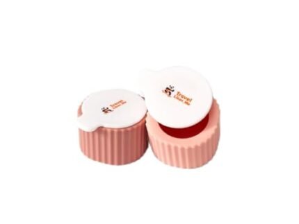 Travel Likes Me Travel Essentials Accessories - Cream Container, Cream Cosmetic Pack, Travel-Friendly Storage, Small Container for Makeup, refillable Stackable Jars, Cute Finds (Cream Jars, Silicone)