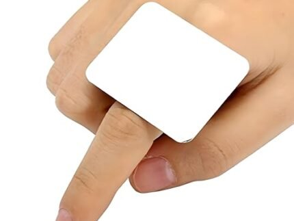 Trendy Look Finger Ring Makeup Mixing Palette – Reusable Stainless Steel Mixing Plate for Foundation, Eyeshadow, Nail Gel & Pigments