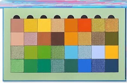 UCANBE 32 Colors Eyeshadow Palette, Refillable Removable Eye Shadow With Magnetic Palette,Highly Pigmented Long lasting Rainbow Eye Makeup Palette,Matte Glitter Metallic makeup Kit Rainbow-like