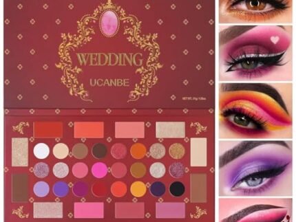 UCANBE Wedding Eyeshadow Palette, Eyeshadow Makeup Palette with 24 Eye Shadow, 6 Blush, 4 Highlighter, 2 Contour-Matte Shimmer High Pigmented Long Lasting Waterproof Palette
