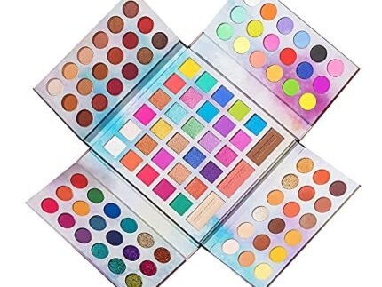 URBANMAC Eyeshadow Palette Highly Pigmented Neon Glitter Rainbow Make Up Eye Shadow Powder with Blush Powder All In One Makeup Gift Set Shimmery, Satin & Matte Finish 105 Colors