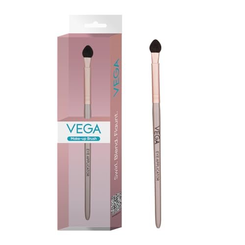 VEGA Eye Applicator Makeup Brush with Soft Sponge for Smoky Eyes, Eye Blender Brush, Rose Gold, 159mm VEGA Eye Applicator Makeup Brush with Soft Sponge for Smoky Eyes, Eye Blender Brush, Rose Gold, 159mm