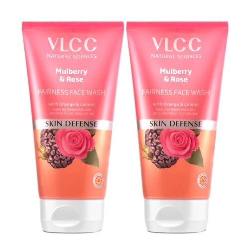 VLCC Mulberry & Rose Facewash – 150ml x 2 | Buy One Get One Free (300ml) | For Radiant Glow & Fairer Skin | Enriched with Rose, Mulberry, Orange & Lemon Peel Extracts VLCC Mulberry & Rose Facewash – 150ml x 2 | Buy One Get One Free (300ml) | For Radiant Glow & Fairer Skin | Enriched with Rose, Mulberry, Orange & Lemon Peel Extracts