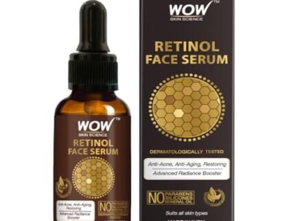 WOW Skin Science Retinol Face Serum – Oil Free – Skin Plumping, Boost Collagen, Anti Acne, Anti Aging, Restoration – No Parabens, Silicones & Mineral Oil, 30 ml