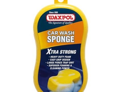 Waxpol Car Wash Xtra Strong Sponge | Extra Strong, Durable & Long-Lasting | Large Size for Effective Car & Bike Cleaning