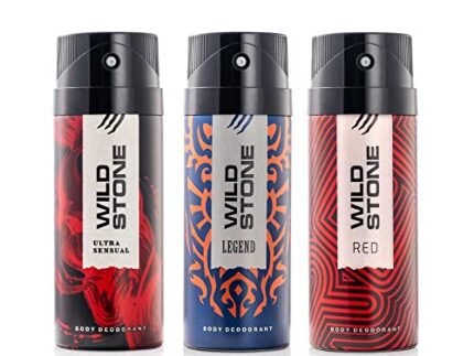 Wild Stone Ultra Sensual, Red and Legend Deodorants Body Spray for Men, Long Lasting Deo Combo Pack of 3 (200ml each)