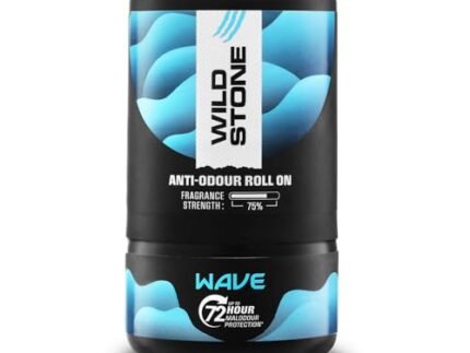 Wild Stone Wave Anti-Odour Roll On For Men, 50ml | Up to 72-Hour Odour Control | With Sea Minerals & Niacinamide | Skin Friendly & Itch Free Deodorant Roll On | Long-Lasting Freshness