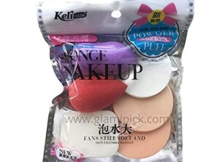 de'smat Women's Round Soft Makeup Beauty Eye Face Foundation Blender Facial Smooth Powder Puff Cosmetics Blush Applicators Sponges Use for Dry and Wet (Set of 6)