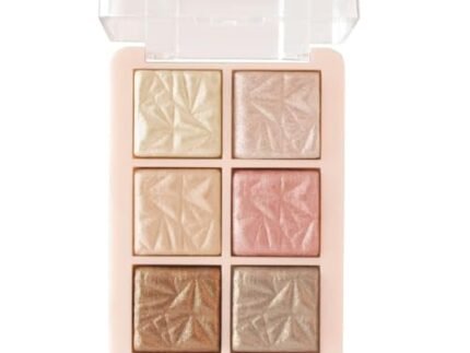 different makeup looks you can create using this 6-color highlighting palette?