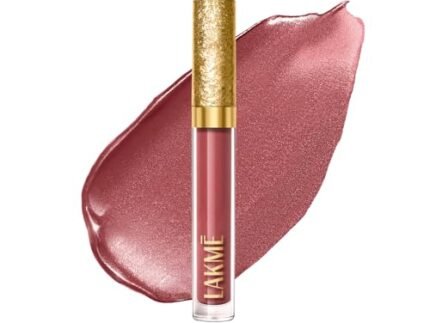 Lakme Be-Jewel Shimmer Lip Liquid with Ceramides, Luminous Matte Finish, Waterproof - 201 Pink Topaz 3.5ml