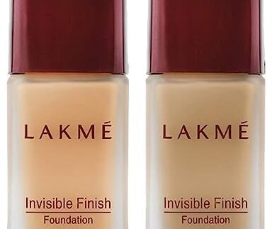LAKMÉ © Invisible Finish Spf 8 Natural Liquid Light Coverage Foundation, Shade 01 For All Skin, 25Ml And Lakme © Invisible Finish Spf 8 Coverage Foundation, Shade 02, 25Ml, 2 Count