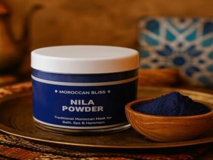 Moroccan Nila Powder | 100% Natural Indigo Blue Powder for Skin Brightening, Soothing & Detox | Traditional Moroccan Hammam Beauty Treatment for Face & Body Care (100grams)