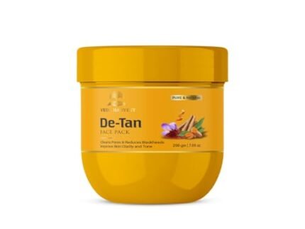 Veda Harvest De-Tan Face Mask | Face pack for glowing skin | Open pores | Dark Spots | Blackheads | Instant Brightening | 200gm