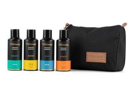 Dopamine Deodorant for Men Combo Long lasting Smell – Body Spray For Man, Premium Men’s Deo for Fresh smell – Big Boys Grooming – (150 ml x 4) Free Travel Pouch