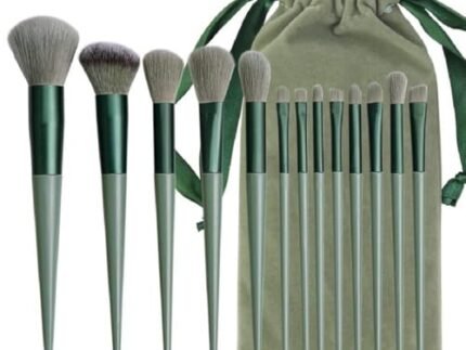 Makeup Brush Set Kit – 13 Pcs Premium Synthetic Kabuki Eye Shadows Make Up Brushes, Eyeliner Brushes Blending Face Powder Blush Cosmetics Brushes Tool Kit