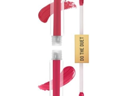 Swiss Beauty Select Do The Duet Lipstick | Matte Liquid Lipstick + Tinted Gloss | Infused with Vitamin E and Jojoba Oil | Shade-Imperial Red, 3ml |
