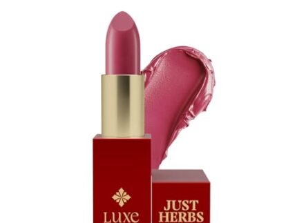 Just Herbs Luxe Satin Melt High Shine Lipstick | Luxury Makeup | Ayurvedic Formula | Long Lasting Shine | Ayurvedic Lipstick – 4 gm (08 MOCHA GLOW)