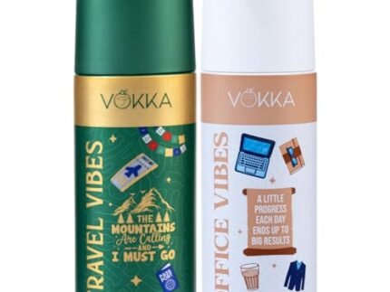 Vokka Vibes Deodorant Body Spray Combo Pack 300ml - 150ml x 2 | Office & Travel Vibes | Unisex Long Lasting Deo | Fresh Fragrance for Office & Travel | Daily Use Perfume Bodyspray for Men & Women