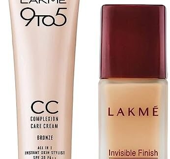 LAKMÉ Cream Light Coverage Foundation Natural Finish Bronze For All Skin 25 Ml,2 Count,Beige