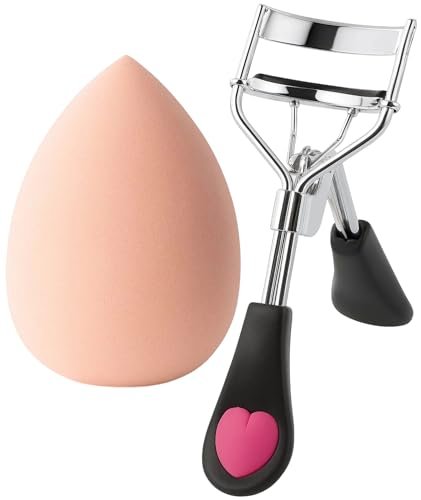 2 Pack Eyelash Curler Set, Professional Makeup Sponge Puff for Natural Curled Lashes, Ergonomic Design for Easy Application, Includes 1 Blender Sponges 2 Pack Eyelash Curler Set, Professional Makeup Sponge Puff for Natural Curled Lashes, Ergonomic Design for Easy Application, Includes 1 Blender Sponges