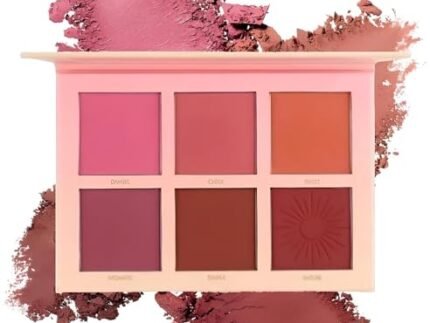 6-Shade Blush Palette: Smooth, Pigmented Formula for Long-Lasting Color and Versatile Application for a Natural Glow, Highlight, Blush and Eyeshadow