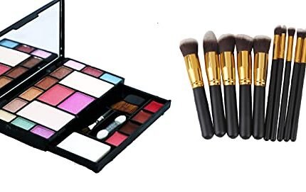 6171 Eye Shadow Palette With Mirror With Professional Makeup Brush set of 10pcs