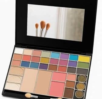 All-in-One Bridal & Party Makeup Palette | 36 Eyeshadows, 4 Blushes, 2 Highlighters, 6 Glitters | Long-Lasting | With Mirror & Applicators