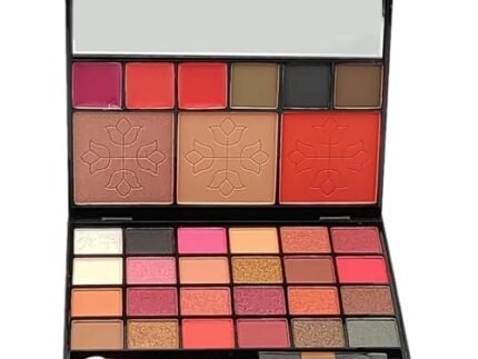 All-in-One Makeup Kit with Mirror - 24 Eyeshadow Palette with Brush Contour and Highlighter Palette for Girl & Women.
